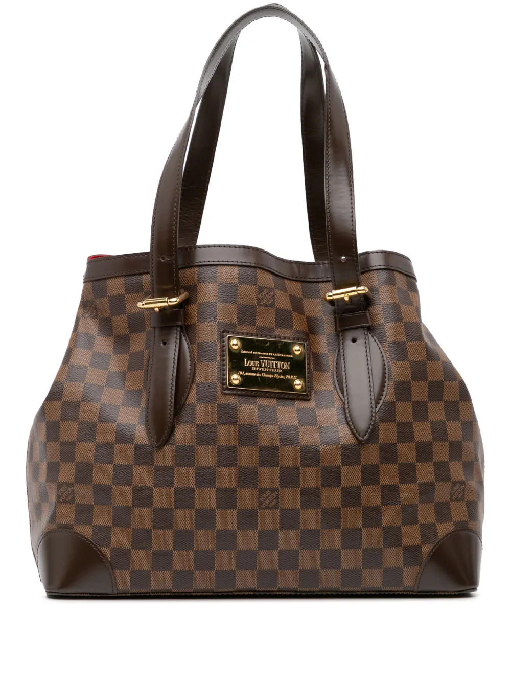 Louis Vuitton Pre-Owned 2011 ダミエ エベヌ ハムステッド MM トートバッグ - ブラウン Louis Vuitton Pre-Owned 2011 ダミエ エベヌ ハムステッド MM トートバッグ - ブラウン