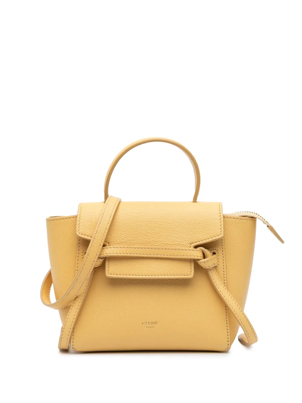 Céline Pre-Owned 2020 ピコ グレインカーフ ベルトバッグ サッチェル - イエロー Céline Pre-Owned 2020 ピコ グレインカーフ ベルトバッグ サッチェル - イエロー