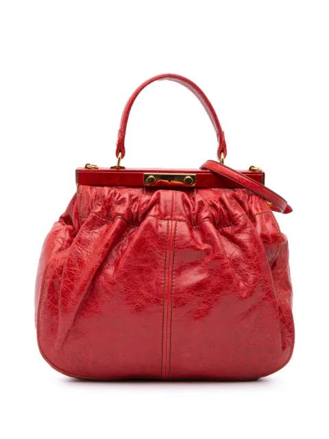 Miu Miu Pre-Owned 2010s Nappa Frame Lux Top Handle satchel