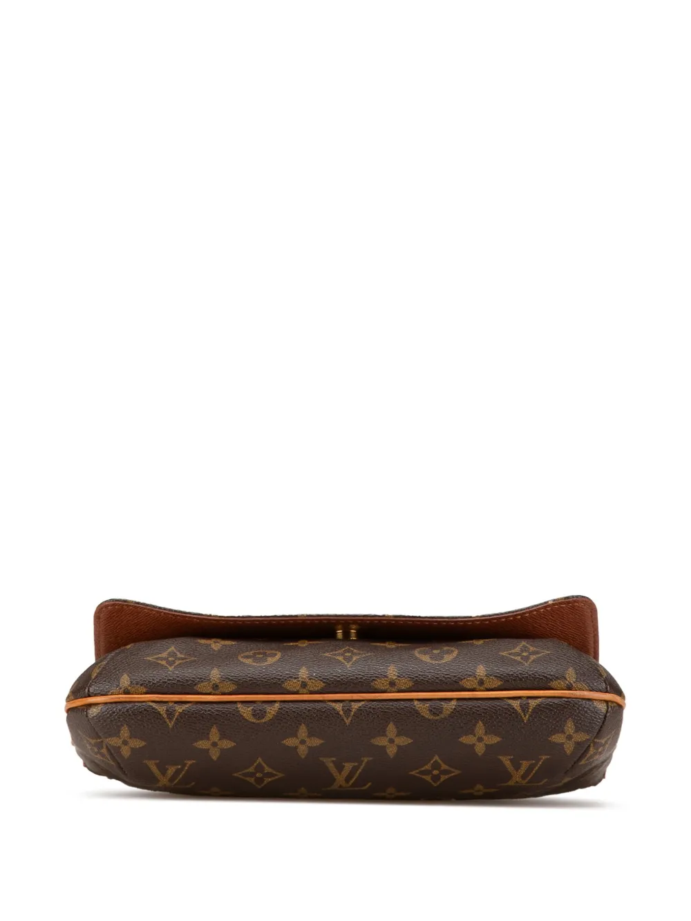 Pre-owned Louis Vuitton 1999 Monogram Musette Tango Short Strap Shoulder Bag In Brown