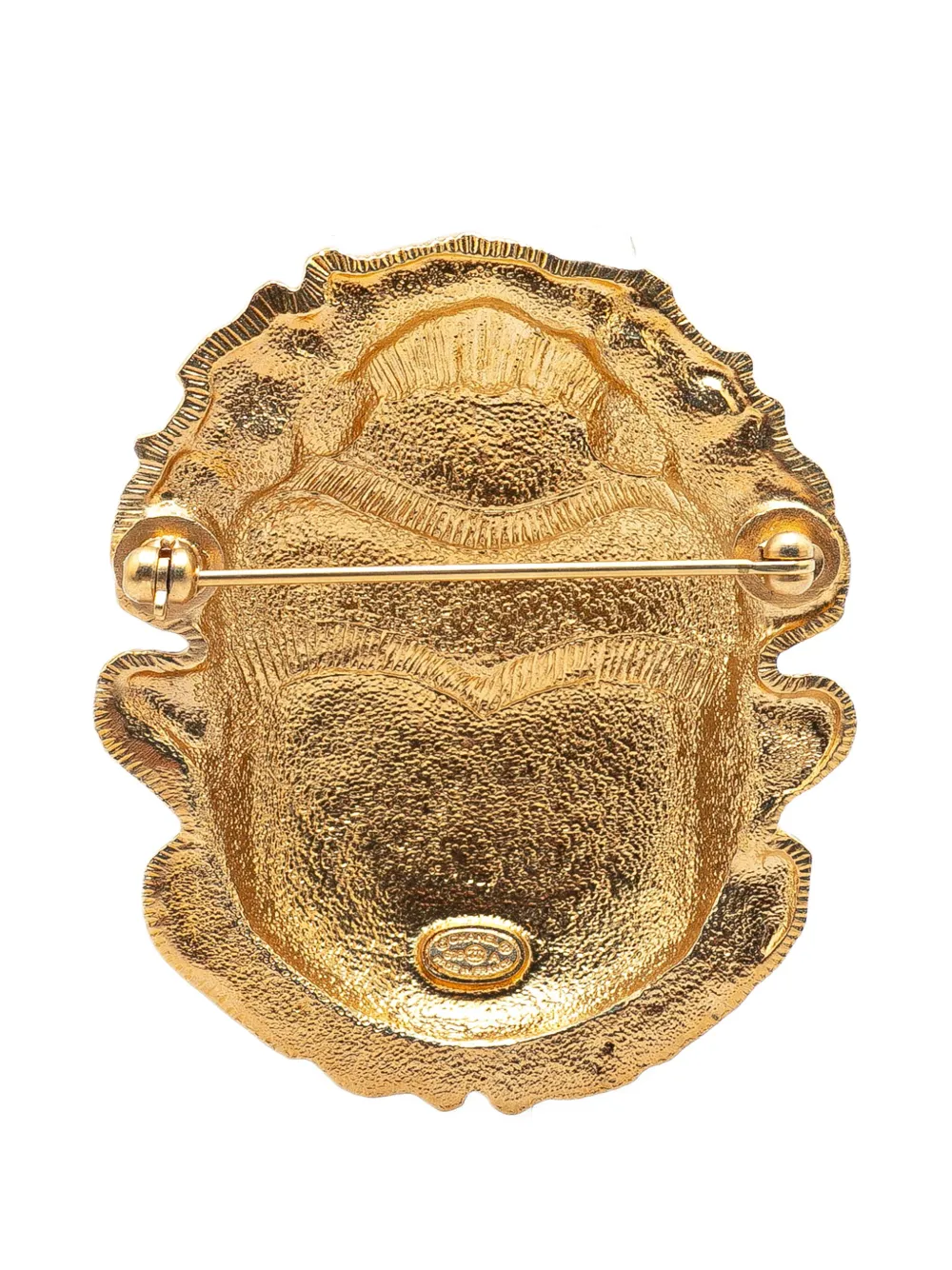 CHANEL Pre-Owned 2019 Gold Plated CC Beetle Brooch costume brooch | Image 2