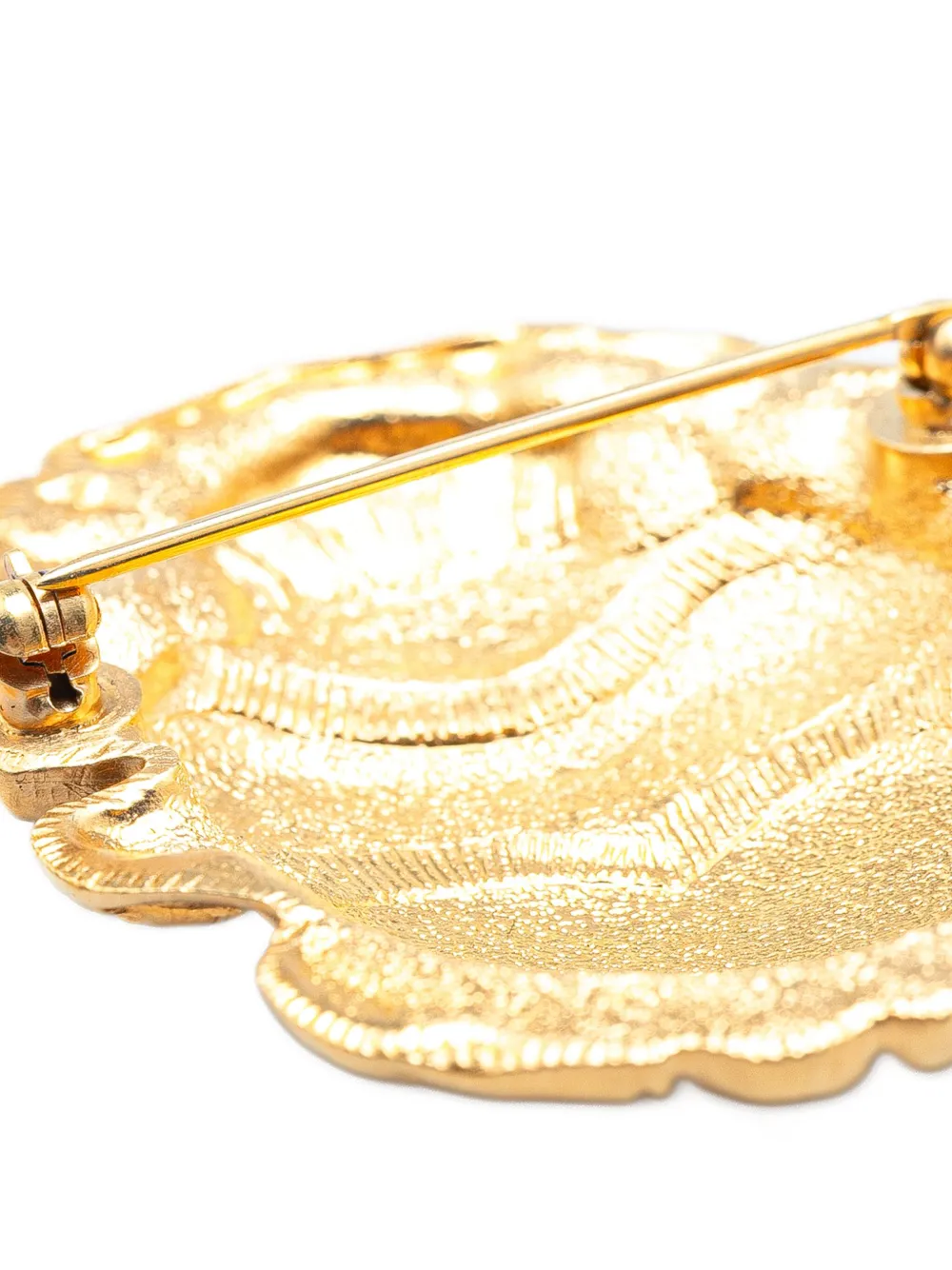 Pre-owned Chanel 2019 Gold Plated Cc Beetle Brooch Costume Brooch