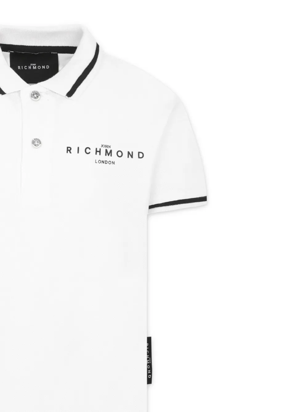 John Richmond Junior Poloshirt met logoprint Wit