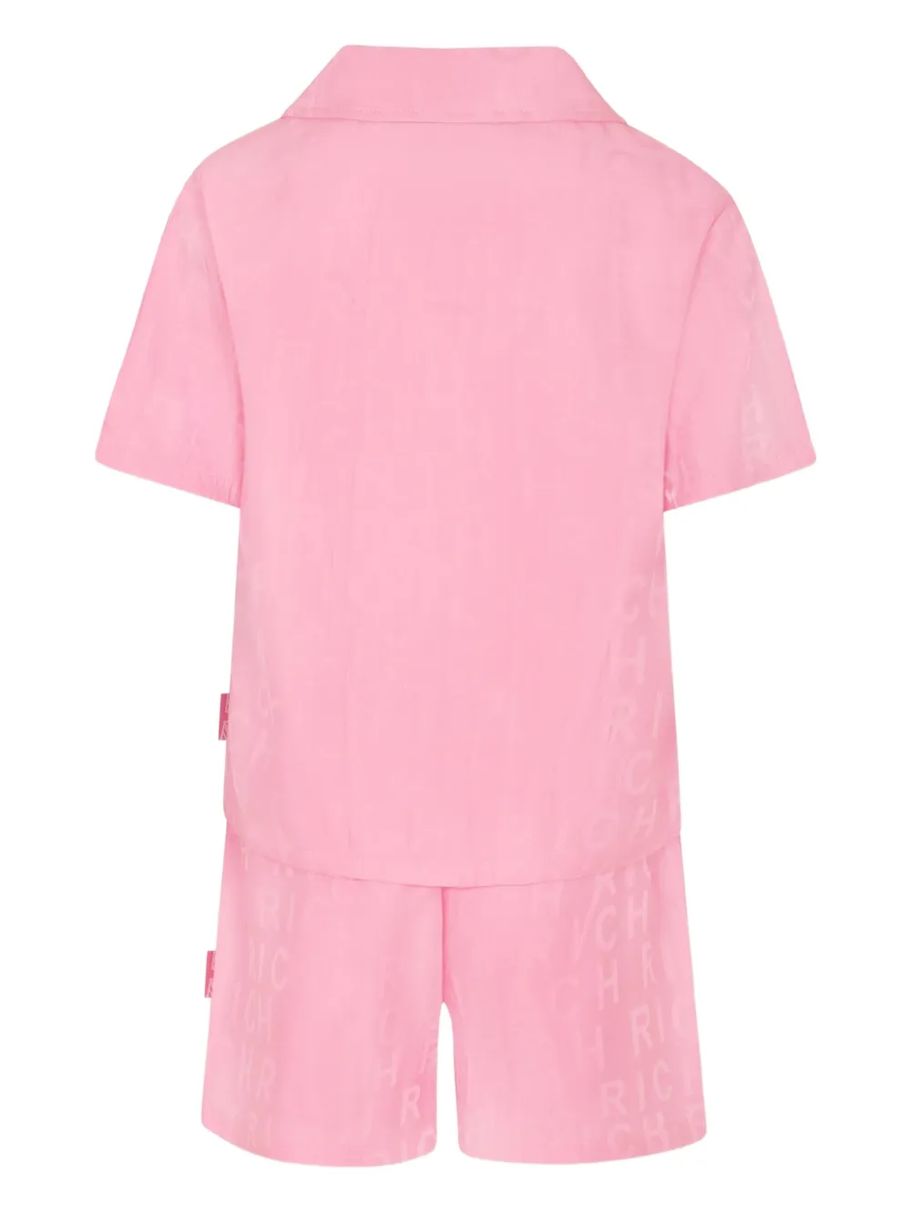 Shop John Richmond Junior Logo-jacquard Short Set In Pink