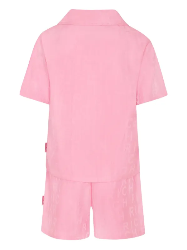 John Richmond Junior logo-jacquard Short Set | Pink | FARFETCH ZA