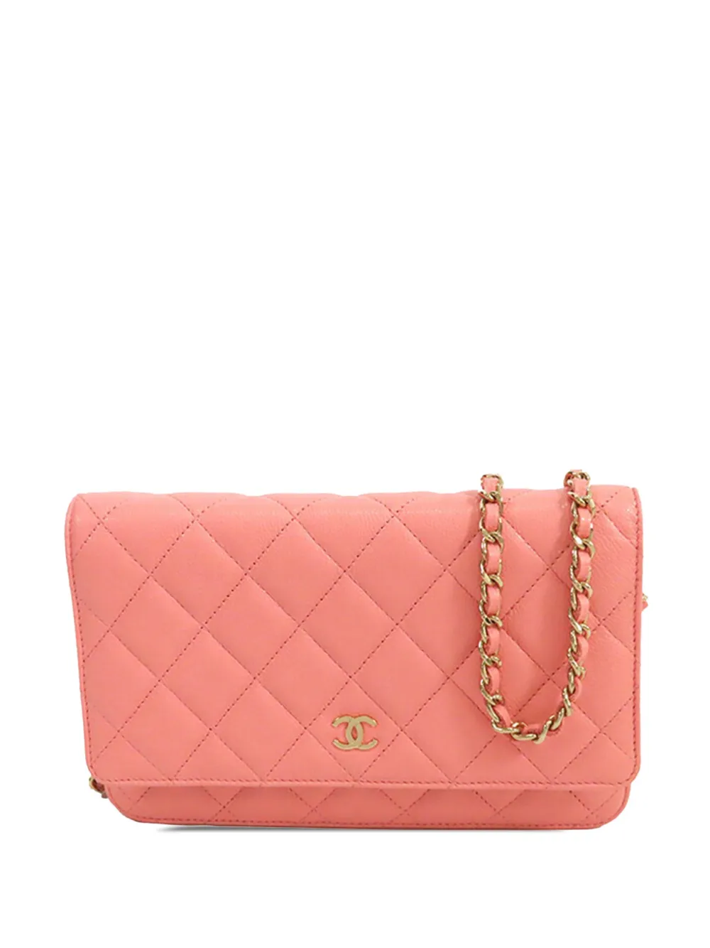 CHANEL Pre-Owned 2021-2024 Classic Caviar Wallet On Chain crossbody bag | Pink | Image 1
