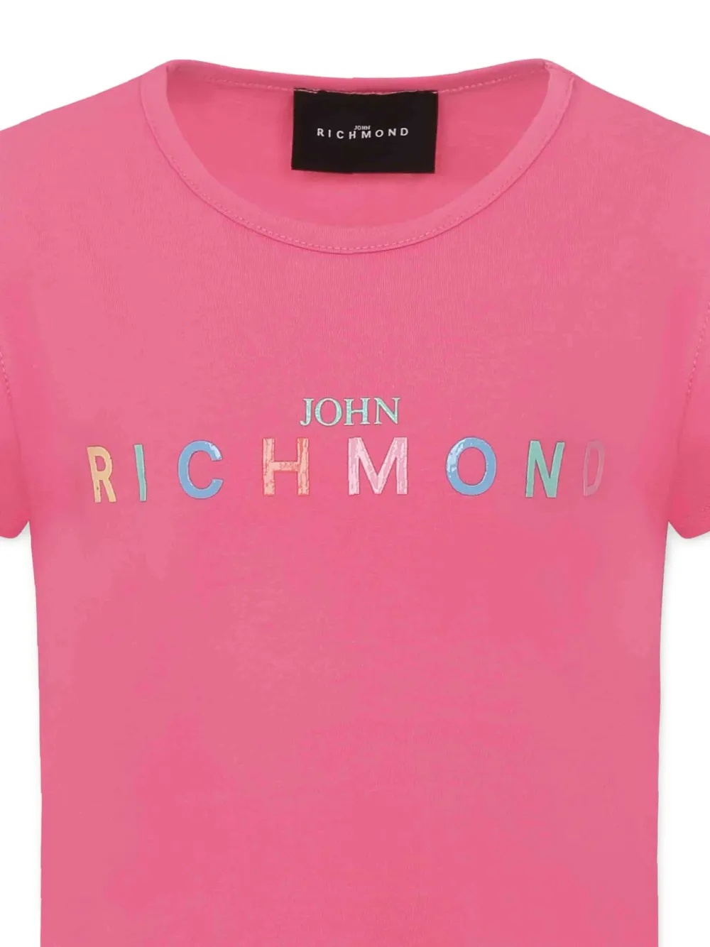 John Richmond Junior T-shirt met logoprint Roze