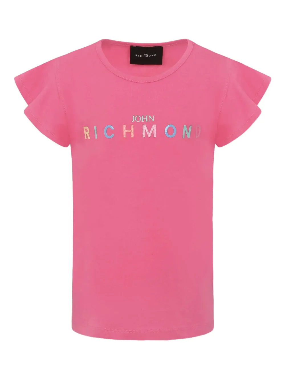 John Richmond Junior logo-print T-shirt Roze