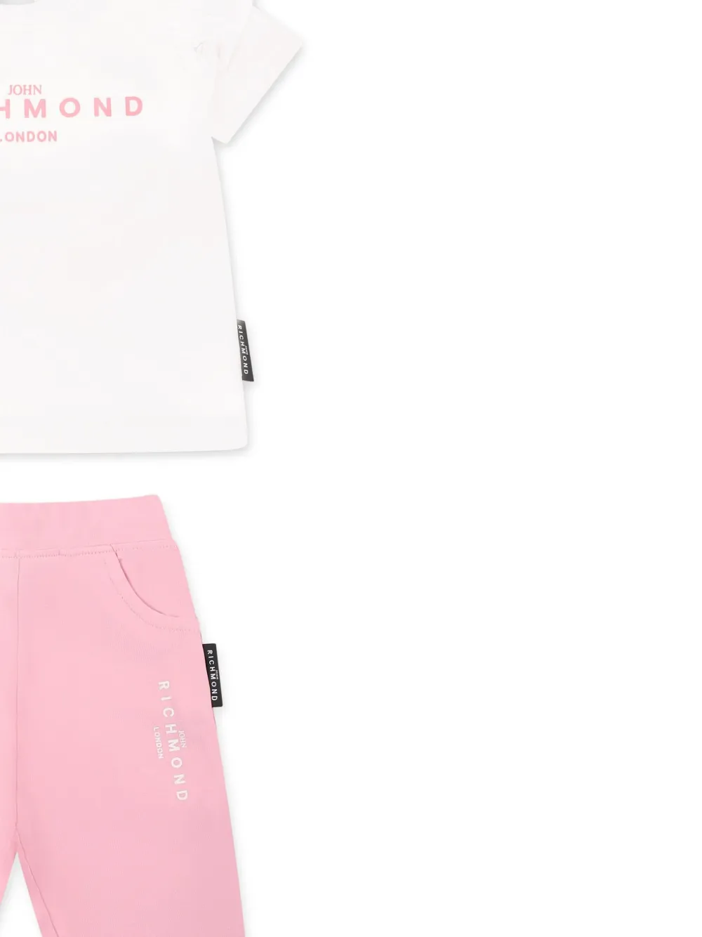 John Richmond Junior Broek met logoprint Wit