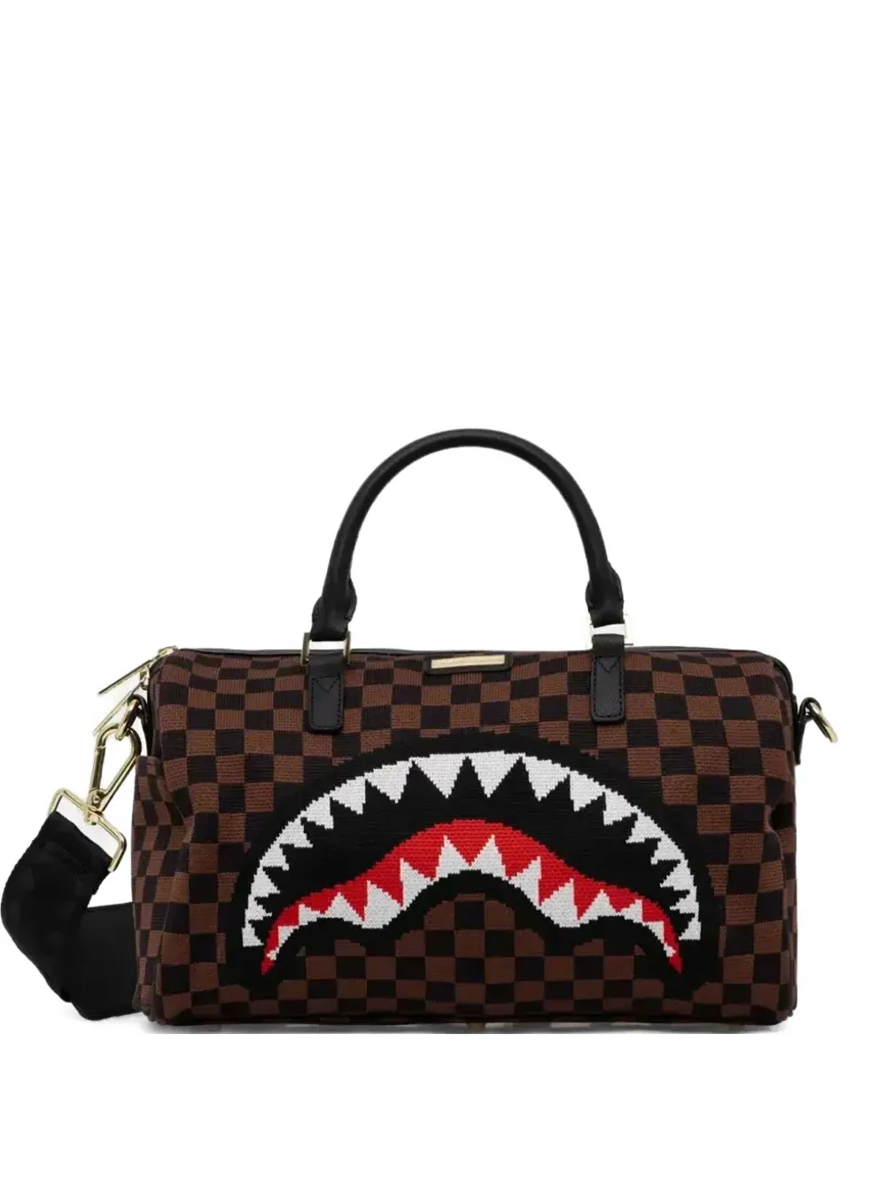 Sprayground Sharks In Paris 2.0 Checked-pattern Duffel Bag