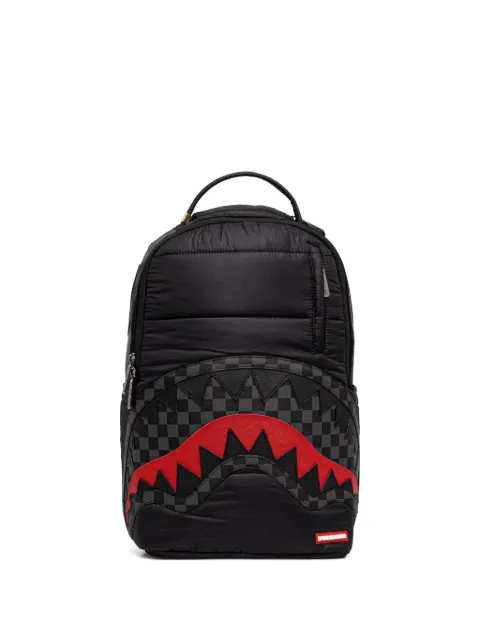 Sprayground Karierter Rucksack mit Hai-Applikation