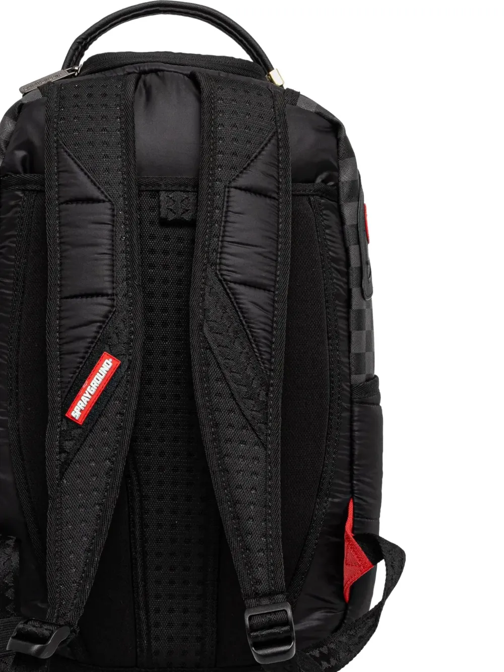SPRAYGROUND SHARK-APPLIQUÉ CHECKED BACKPACK
