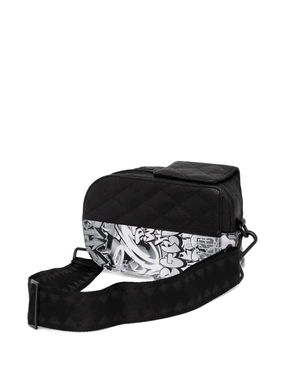 SPRAYGROUND DARK WAVE QUILTED GRAFFITI-PRINT SHOULDER BAG