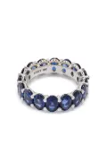 SHAY 18K white gold Oval Eternity sapphire ring - Silver
