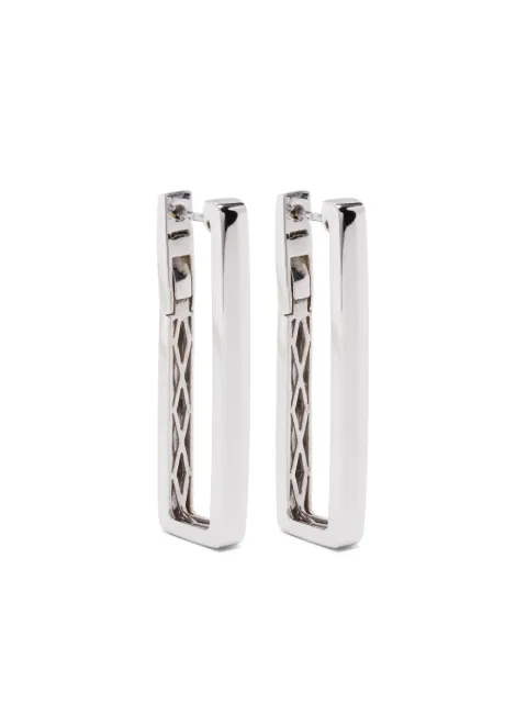 SHAY 18K white gold hoop earrings