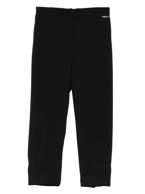 TWINSET Kids pantalones de crepé con detalle de abertura
