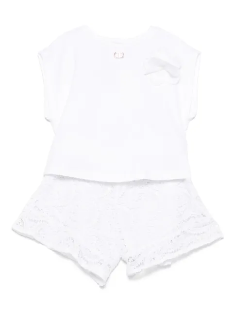 TWINSET Kids lace shorts set