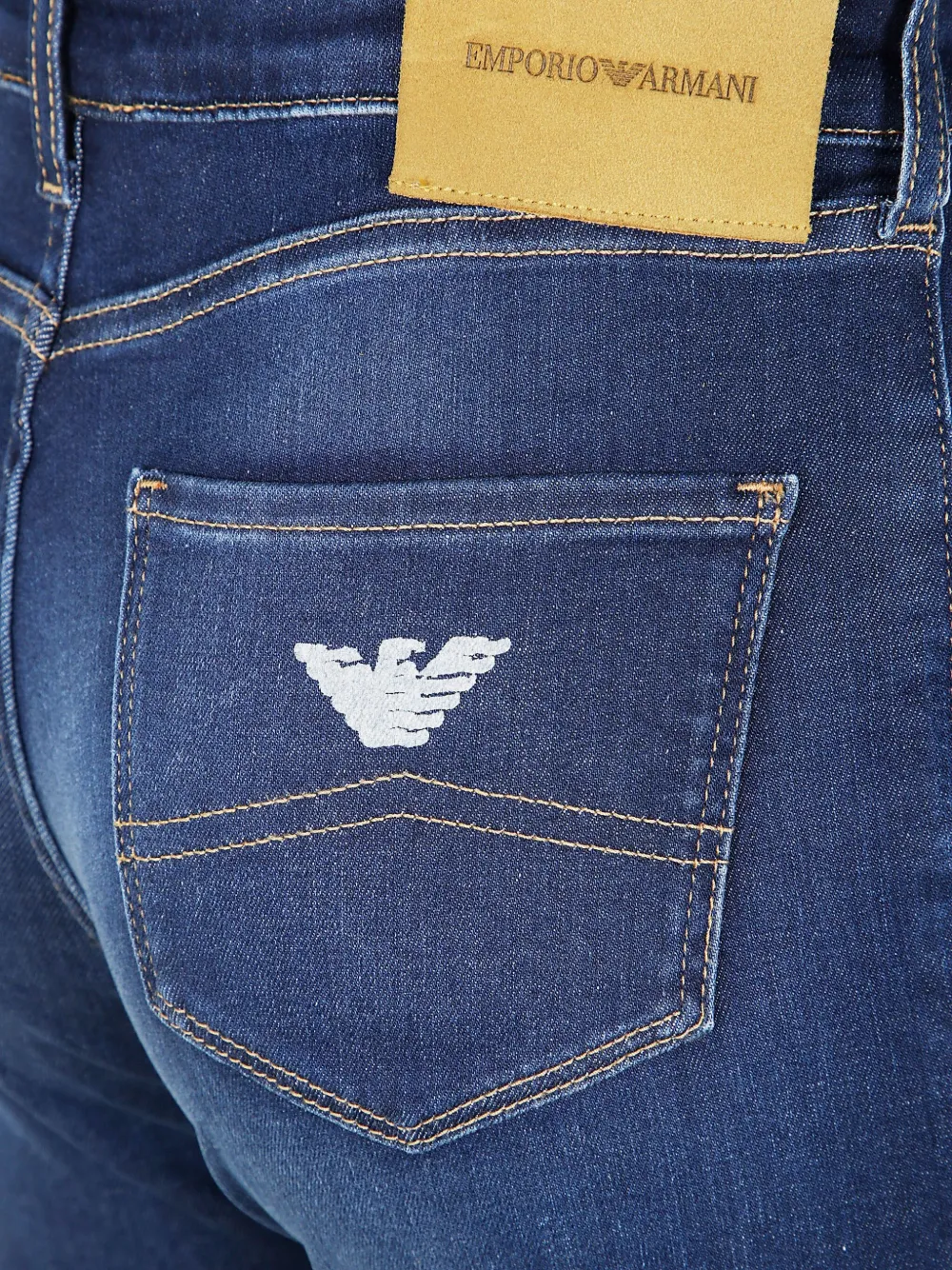 Shop Emporio Armani Mid-rise Skinny Jeans In Blue