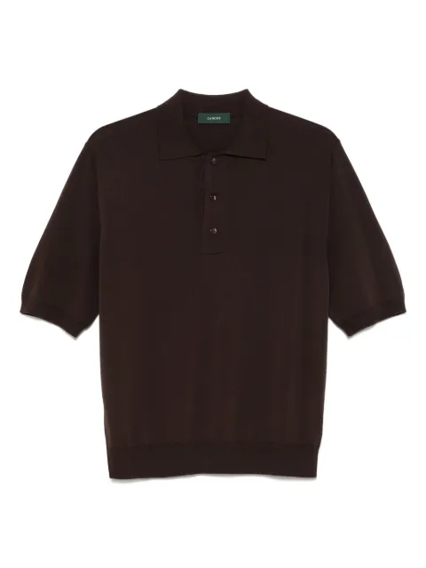 Zanone fine-knit polo shirt