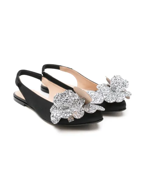 Nº21 Kids flower-detail ballet flats
