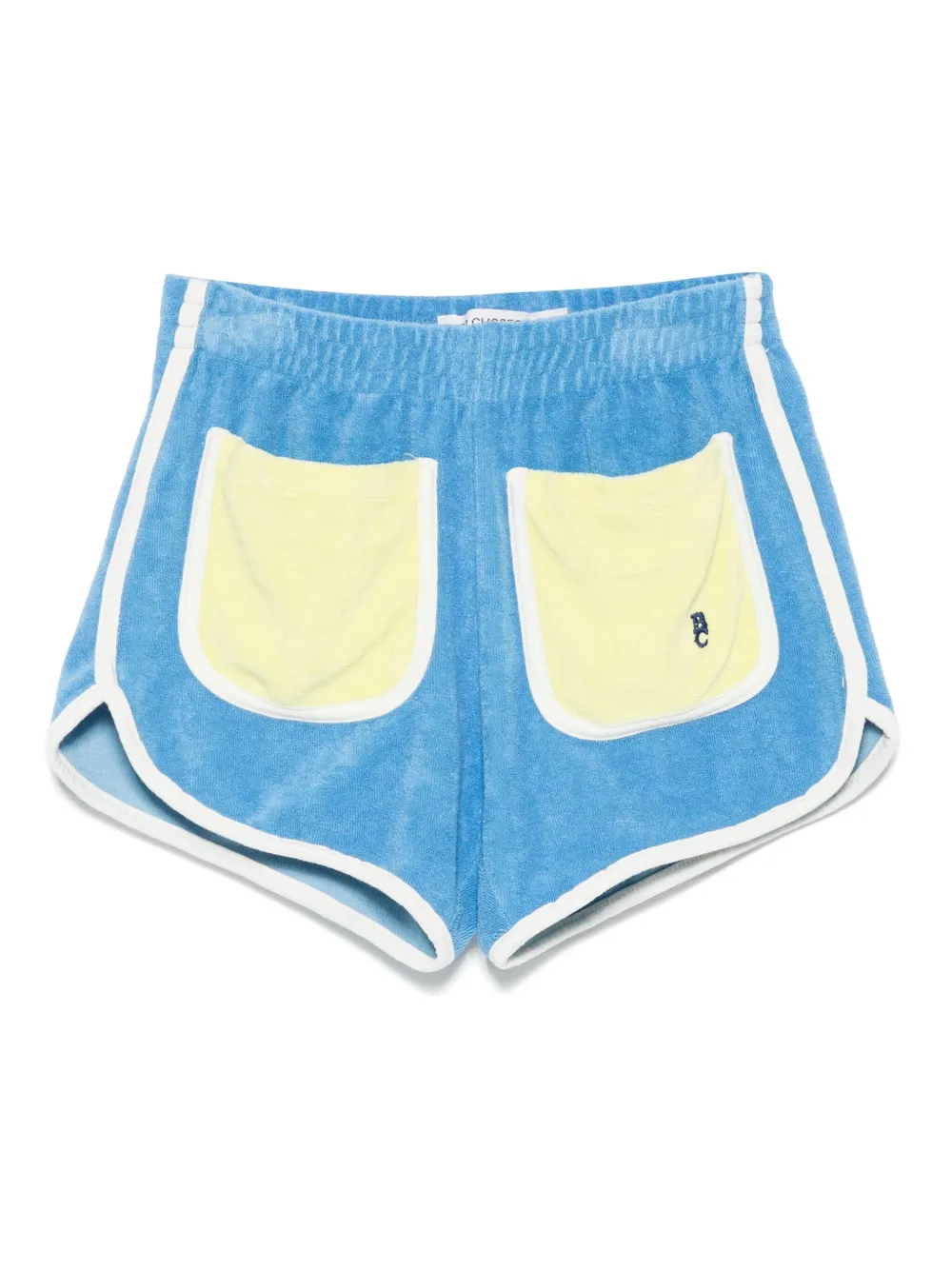 Bobo Choses Badstof shorts met colourblocking Blauw