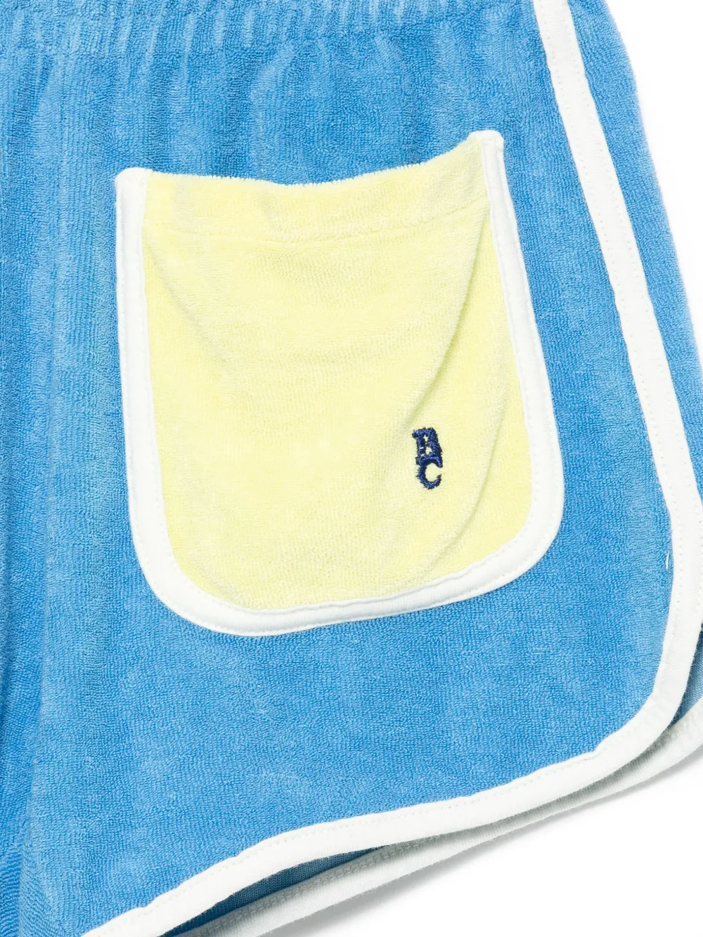 Bobo Choses Badstof shorts met colourblocking Blauw