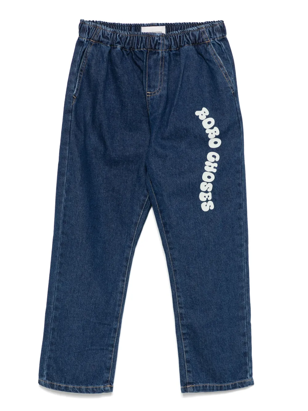 Bobo Choses Jeans met golvend logo Blauw