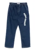 Bobo Choses wavy-logo jeans - Blue