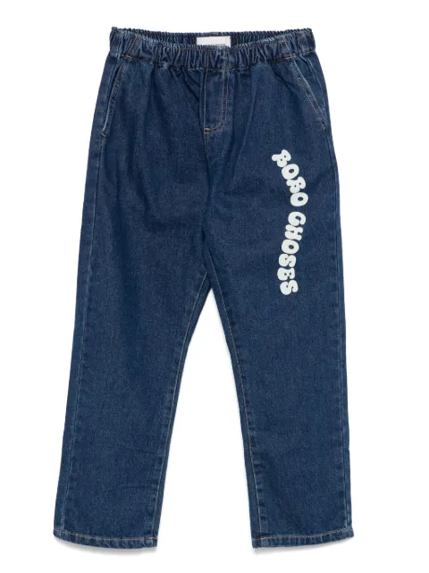 Bobo Choses wavy-logo jeans