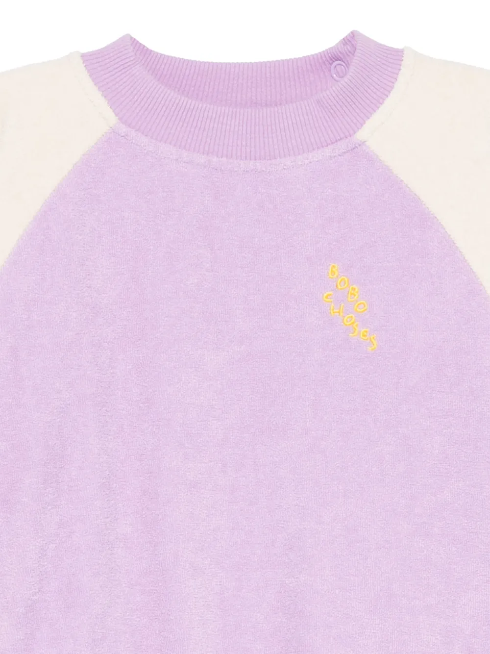 Bobo Choses Badstof sweater met colourblocking Paars
