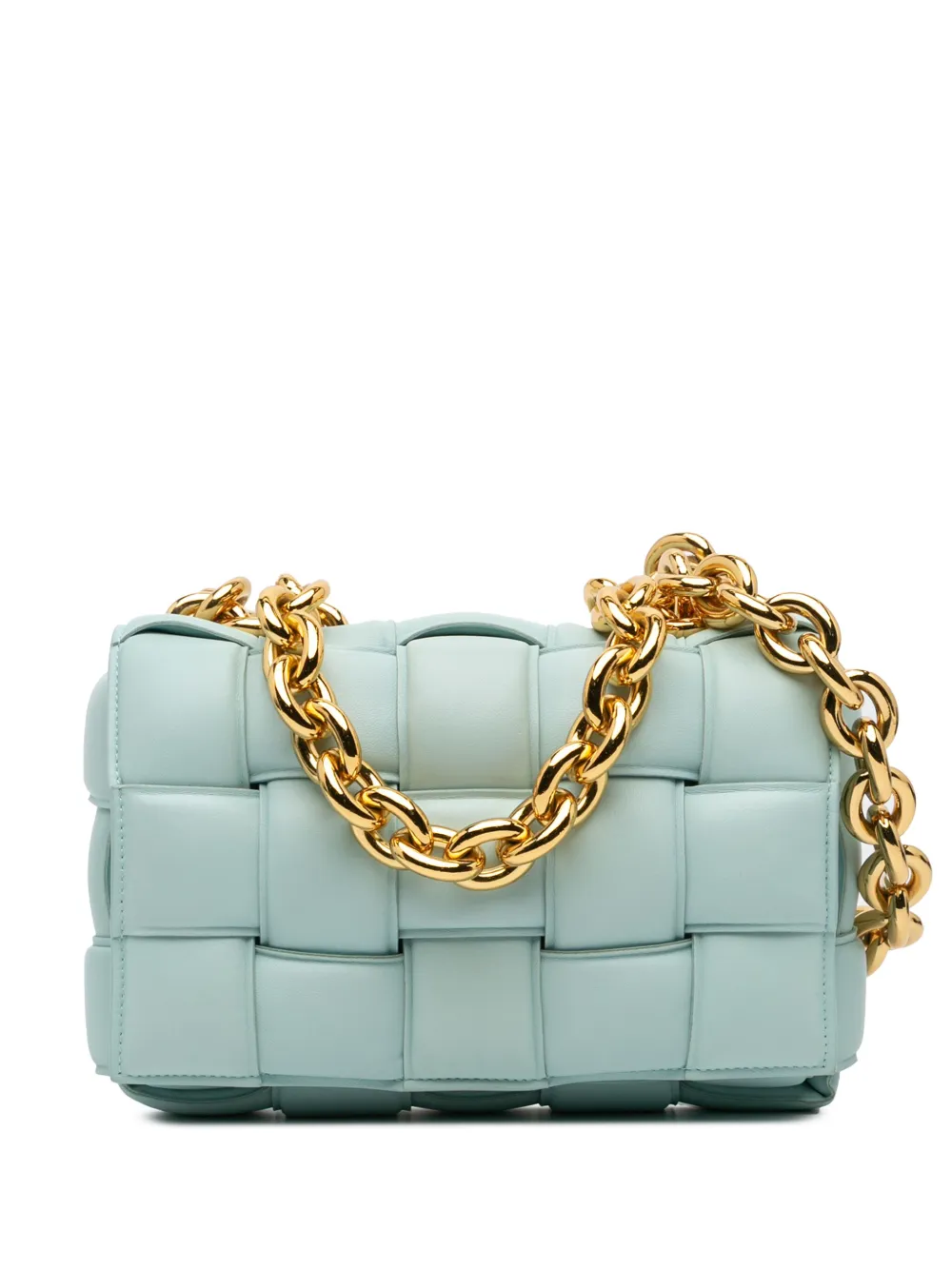 Bottega Veneta Pre-Owned Borsa a tracolla Intrecciato Cassette in nappa con design imbottito e catena 2012-2024 | blu | Image 1
