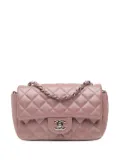 CHANEL Pre-Owned 2017-2018 Mini Rectangular Classic Iridescent Lambskin Single Flap crossbody bag - Pink