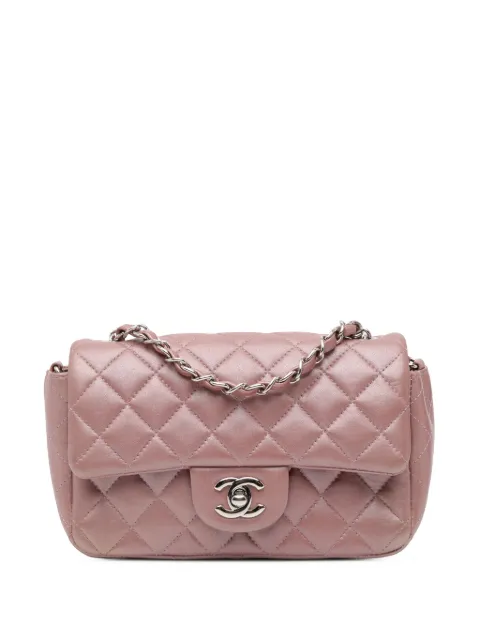CHANEL Pre-Owned bolsa crossbody Mini Rectangular Classic Iridescent Lambskin Single Flap 2017-2018