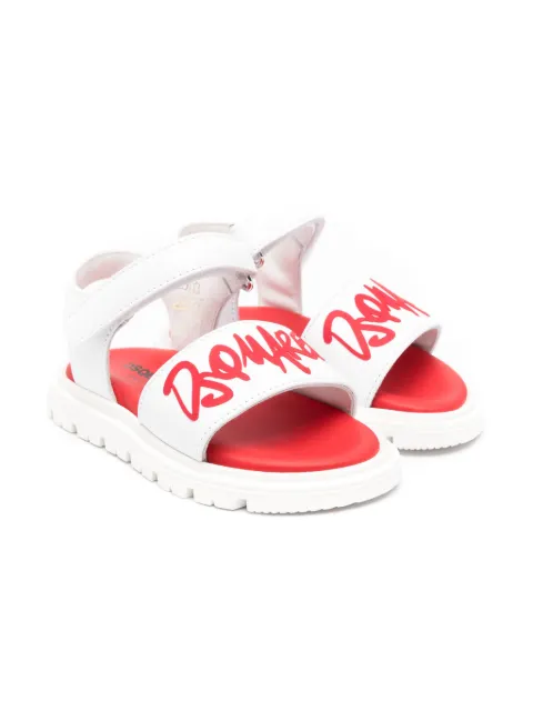 DSQUARED2 KIDS sandalias con logo engomado