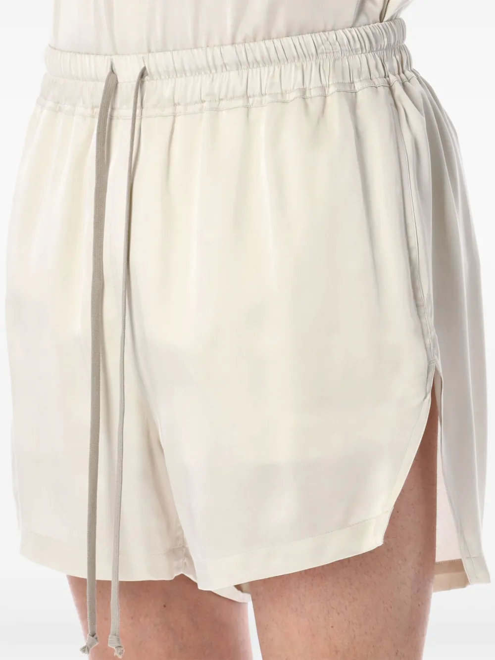  Rick Owens Drawstring Lounge Shorts - Neutrals 