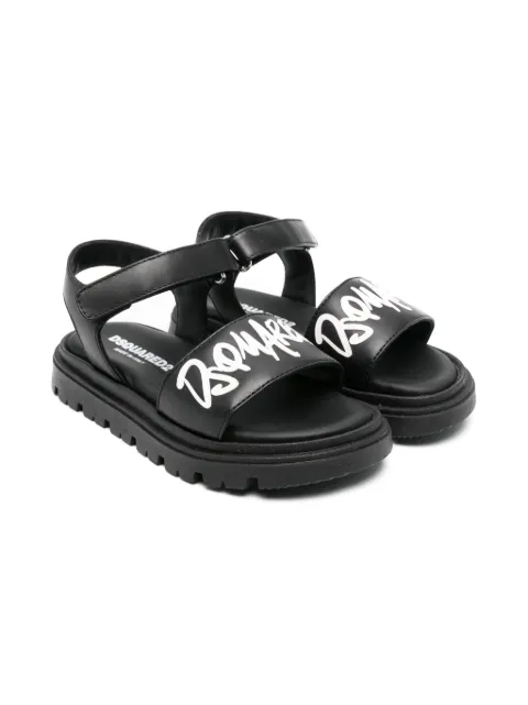 DSQUARED2 KIDS sandalias con logo estampado