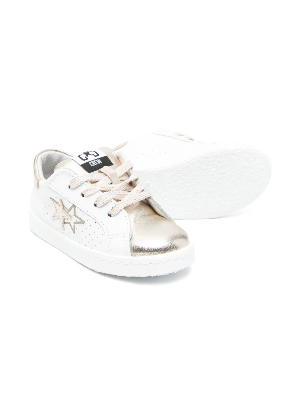 2 Star Kids Leren sneakers Wit