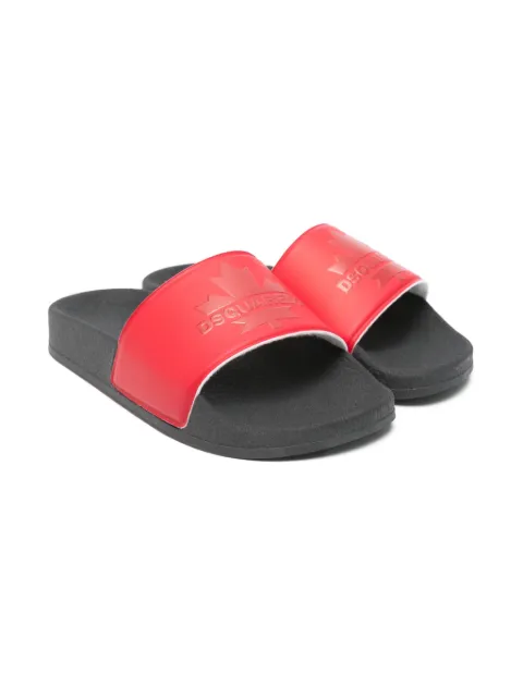 DSQUARED2 KIDS maple leaf-motif slides