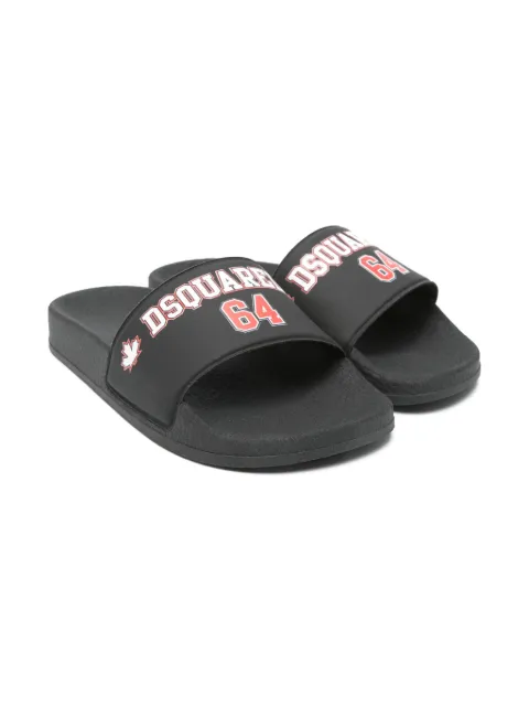 DSQUARED2 KIDS flip flops con logo estampado