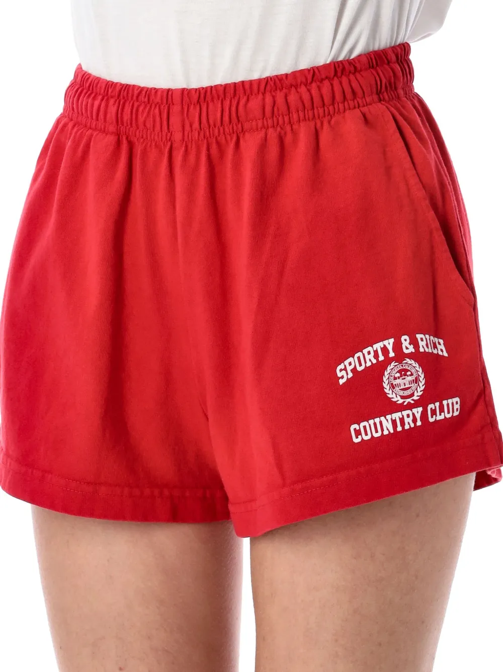 Sporty & Rich Varsity shorts Rood