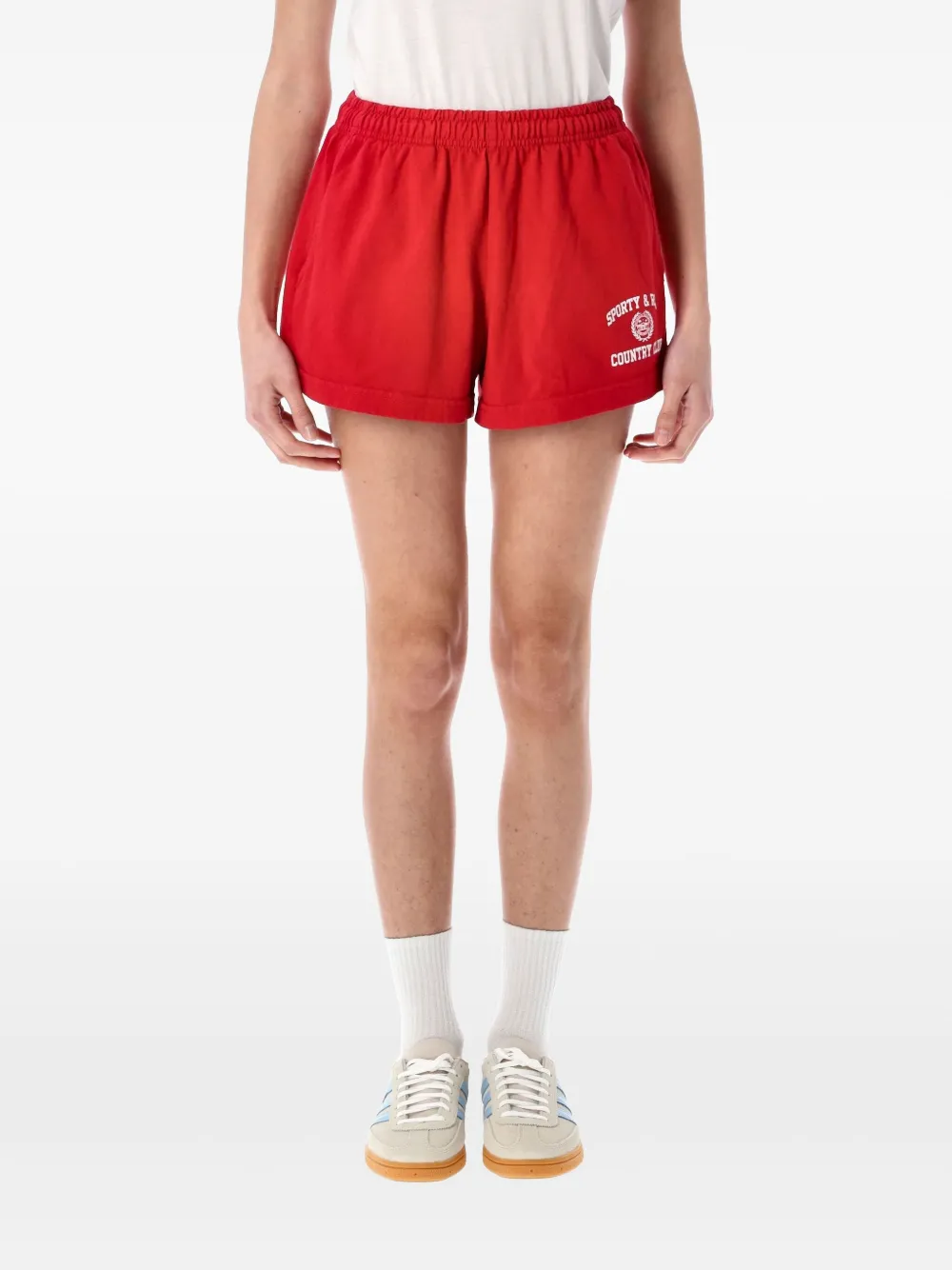 Sporty & Rich Varsity shorts Rood