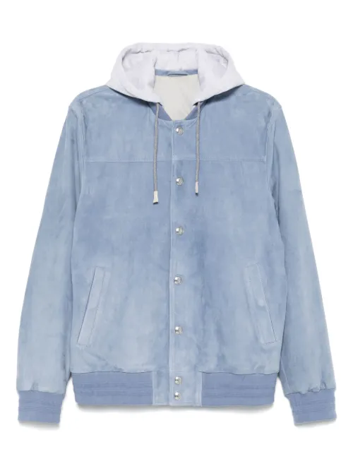 Veste bomber en cuir - Eleventy - Modalova