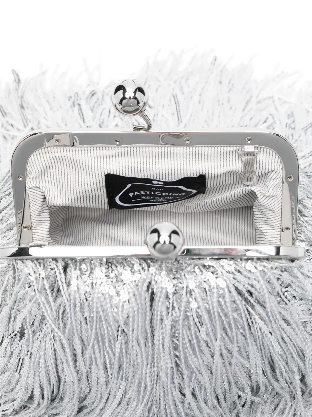 Weekend Max Mara Kleine Pasticcino clutch Zilver