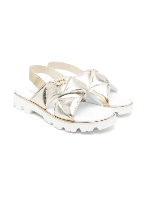 TWINSET Kids sandalias metalizadas