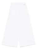TWINSET Kids slub-textured trousers - White