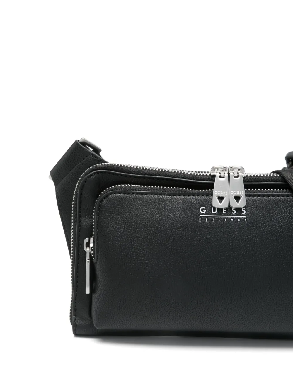 Guess Usa Logo-lettering Belt Bag In 黑色