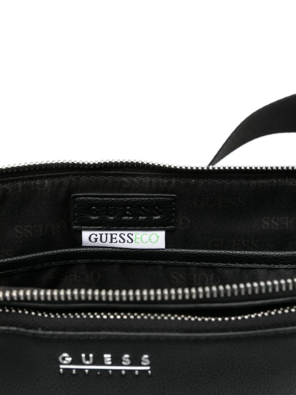 Guess Usa Logo-lettering Belt Bag In 黑色