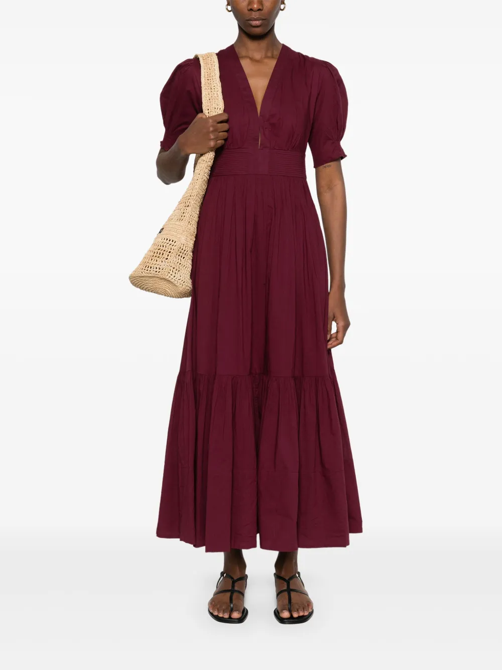Vanessa Bruno Edorine midi-jurk - Rood