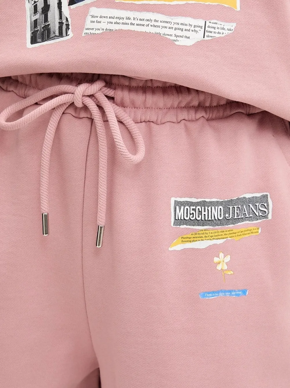 Moschino Drawstring Shorts In Pink