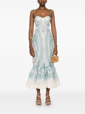 ワンピース ZIMMERMANN Woman Dress Blue 4485DS251 SFM Denim Racer Dress Ink Online | Zimmermann